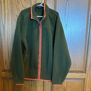 Lands’ End pine green fleece jacket